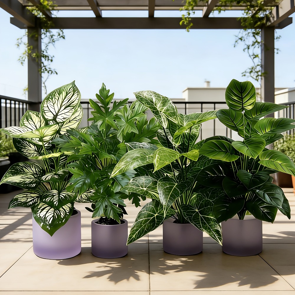 4PC Artificial Plants with 48L - Fiddle Leaf Fig recension och pris