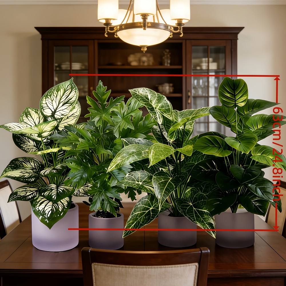 4PC Artificial Plants with 48L - Fiddle Leaf Fig recension och pris