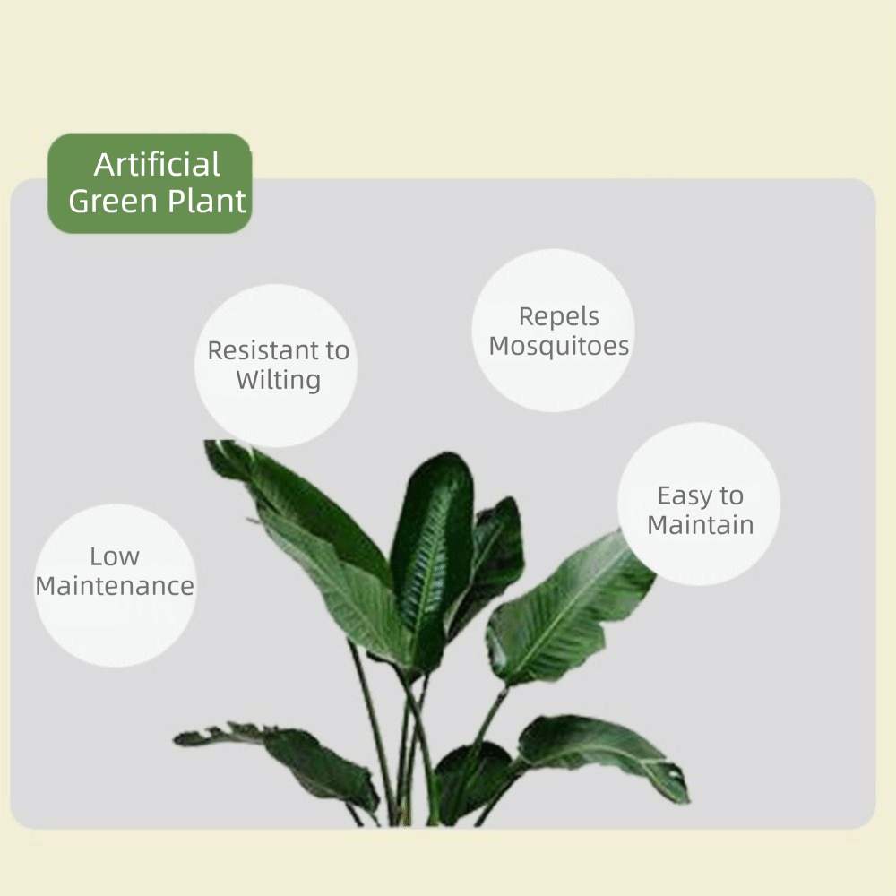 Green Plastic Artificial Ficus - Fiddle Leaf Fig recension och pris