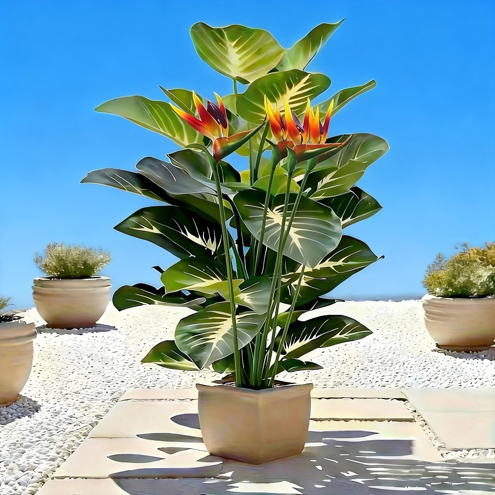 Artificial Bird of Paradise an - Fiddle Leaf Fig recension och pris