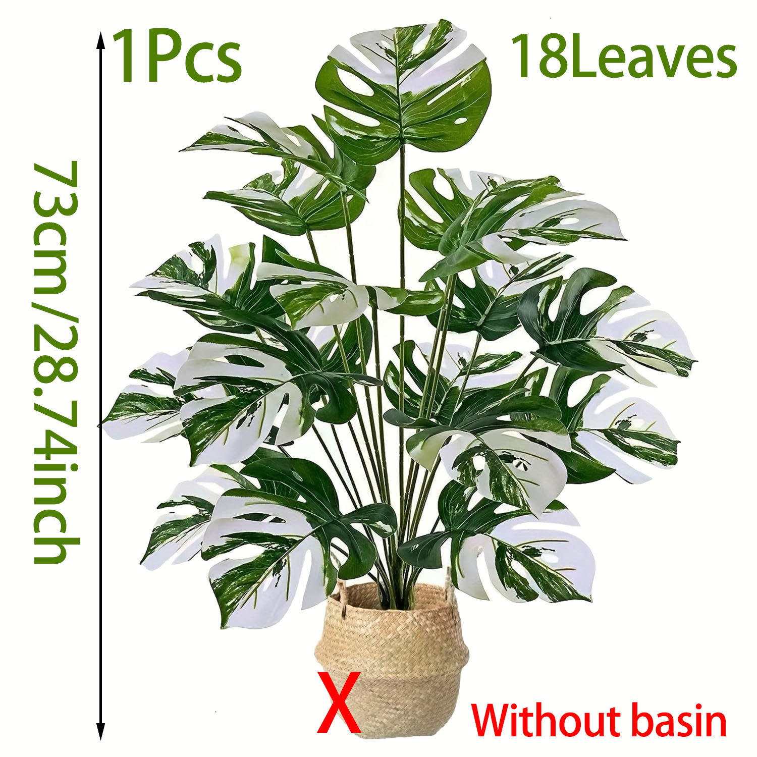 Realistic Artificial Monstera  - Fiddle Leaf Fig recension och pris