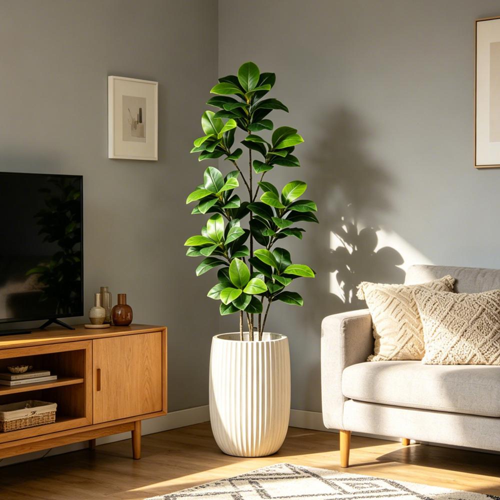 74-140cm Large Artificial Bany - Fiddle Leaf Fig recension och pris
