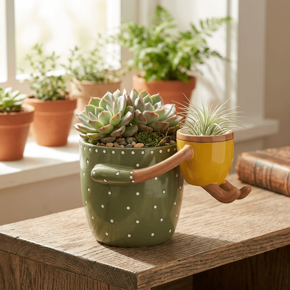 Resin Parent-child Flowerpot w - Plant Parental recension och pris